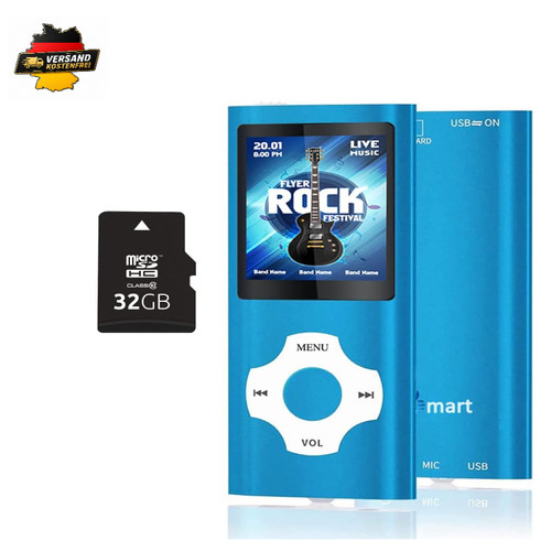 Mp3 player mit 32gb microsd - 32gb,